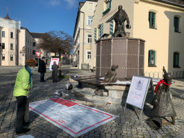 Einladung zum Perspektivwechsel - Bodenplakat der SPD Holzkirchen