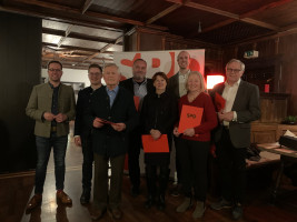 Zusammen 240 Jahre SPD Mitgliedschaft erreichen die fünf geehrten